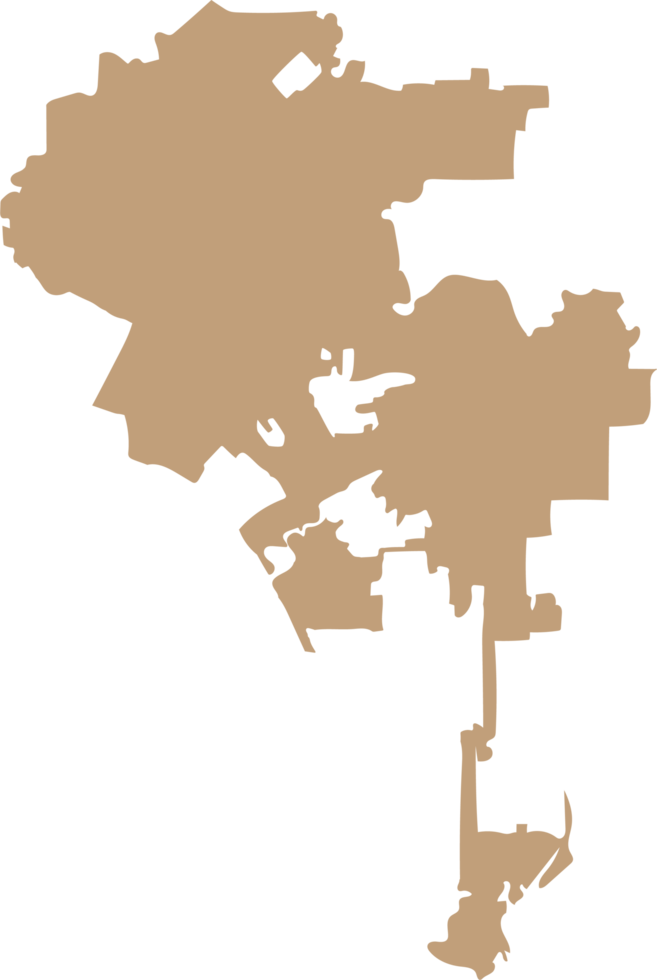 silhouette american city on los angeles png