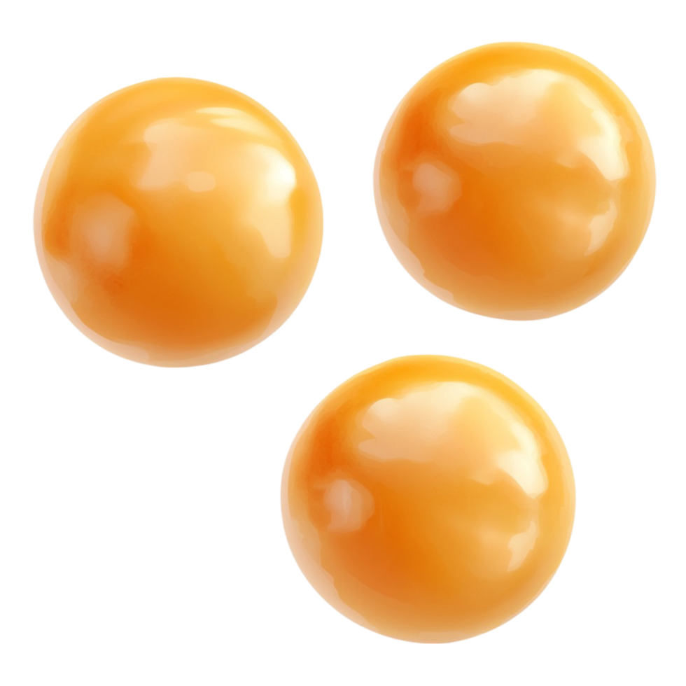 Three Orange Balls on Transparent Background png