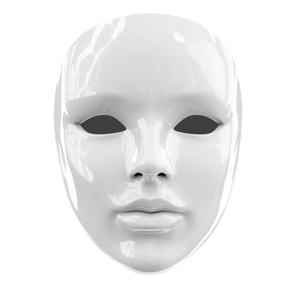 White Mask on Transparent Background png