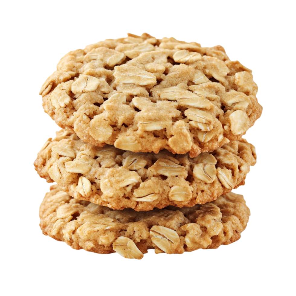 Stack of Oatmeal Cookies On Transparent Background png