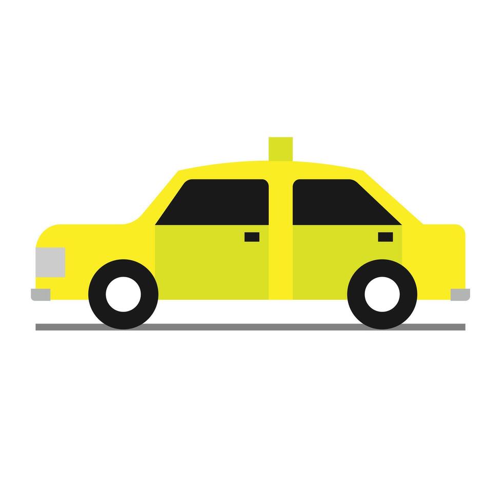 Yellow Taxi Transportation vector