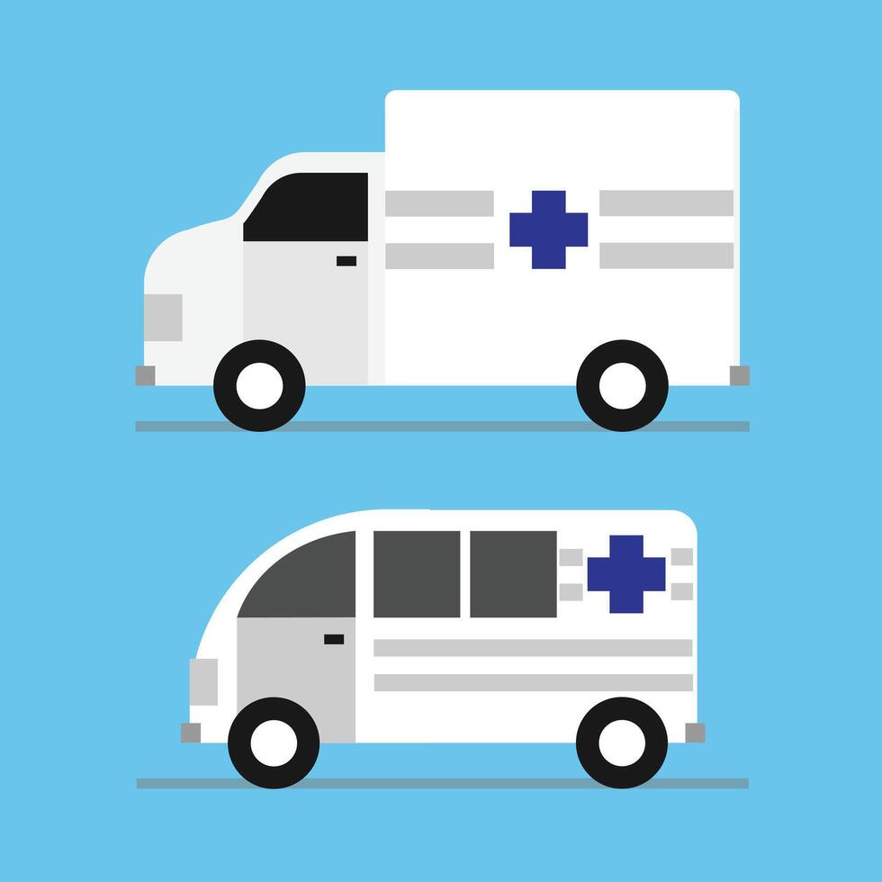 Ambulance Car Set vector