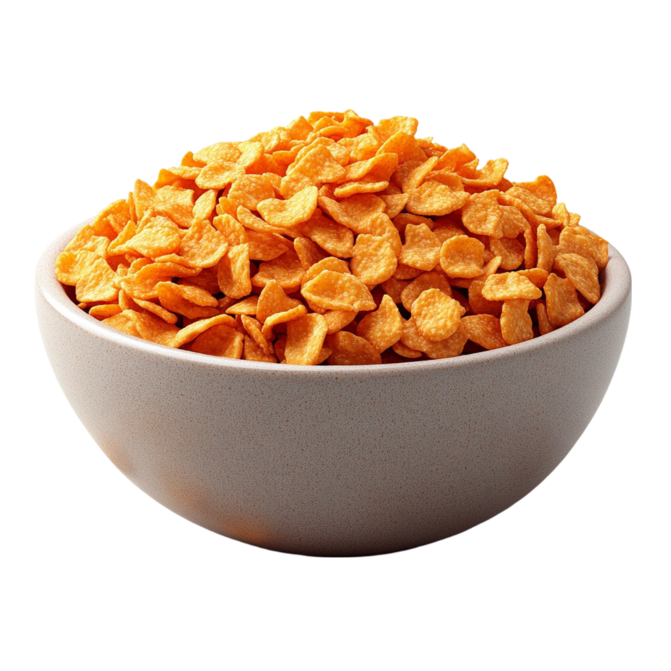 Corn Flakes Cereal on Transparent Background png