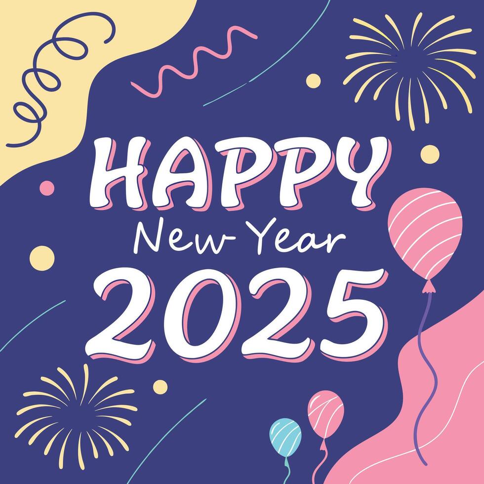 a poster with a happy new year on it vector