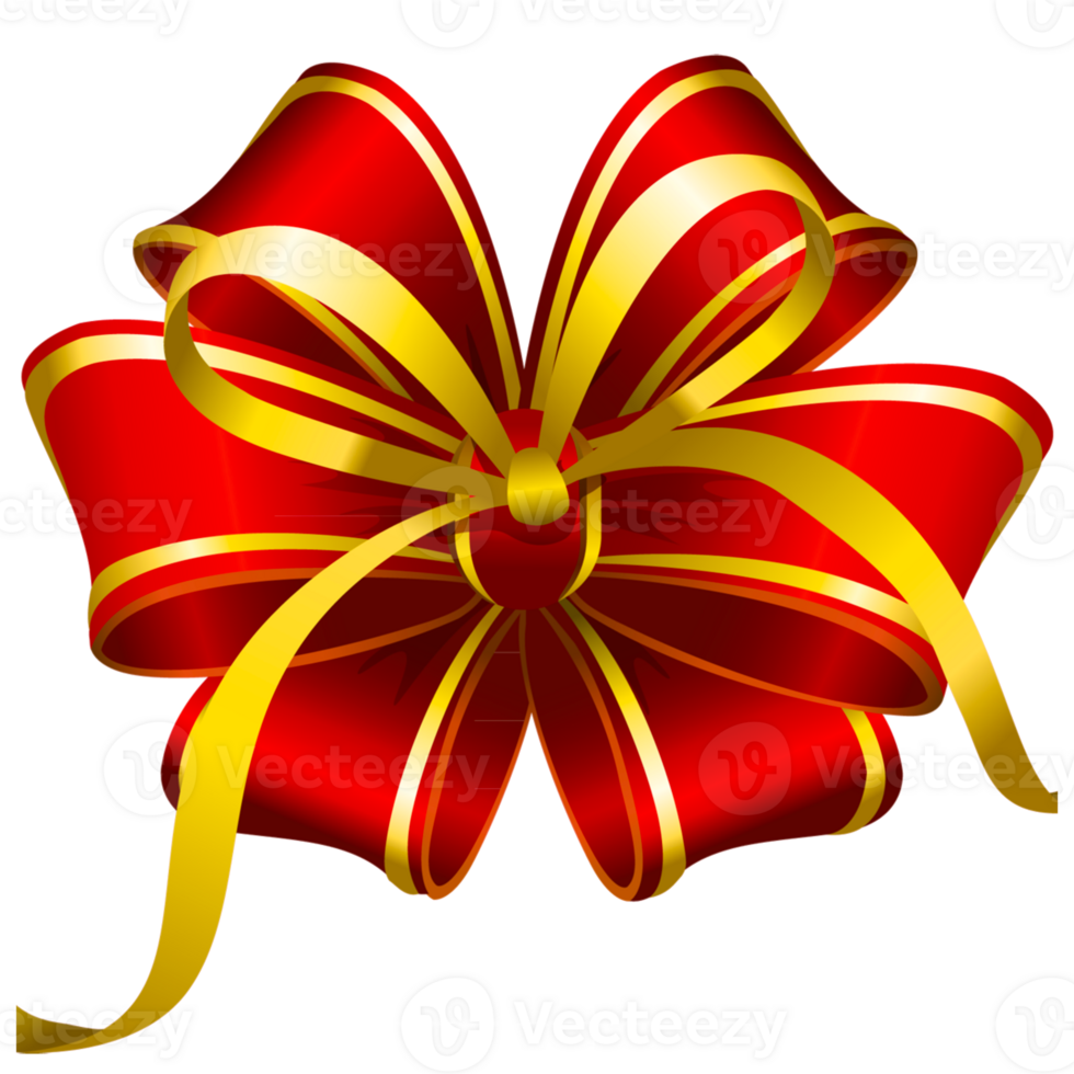 red and gold bow clipart png