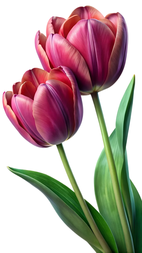 tulips pink flower on a transparent background png