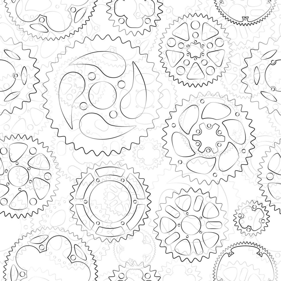 Seamless pattern with gears and cogs vector