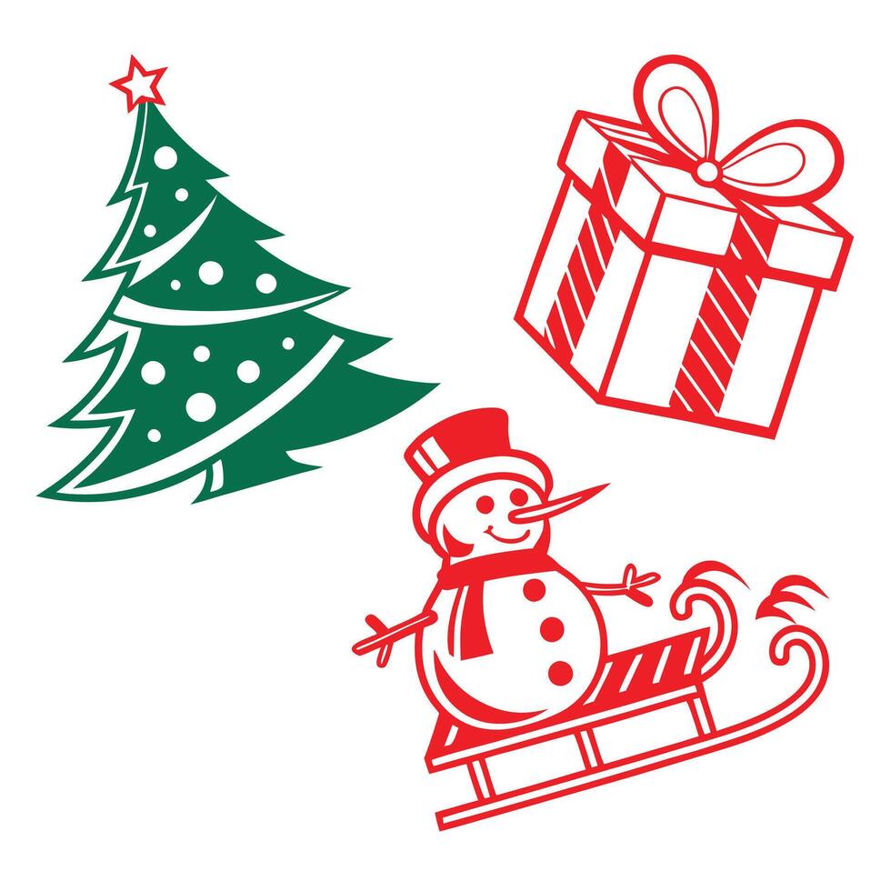 a snowman with a snowman on the back of it vector