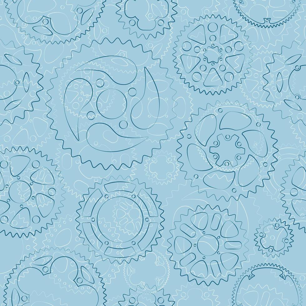 Seamless pattern with gears and cogs vector