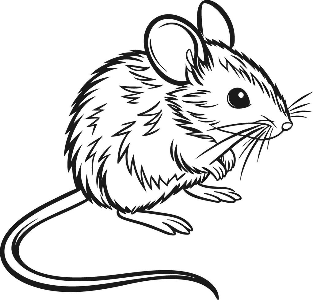 Illustration of a mouse vector