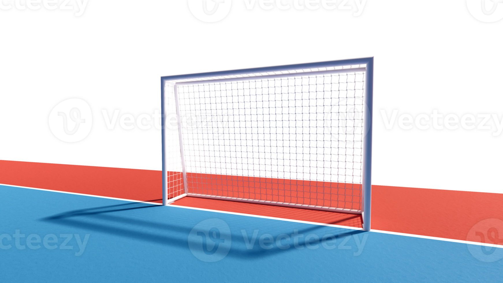 Goal Futsal court mini soccer with transparent background png
