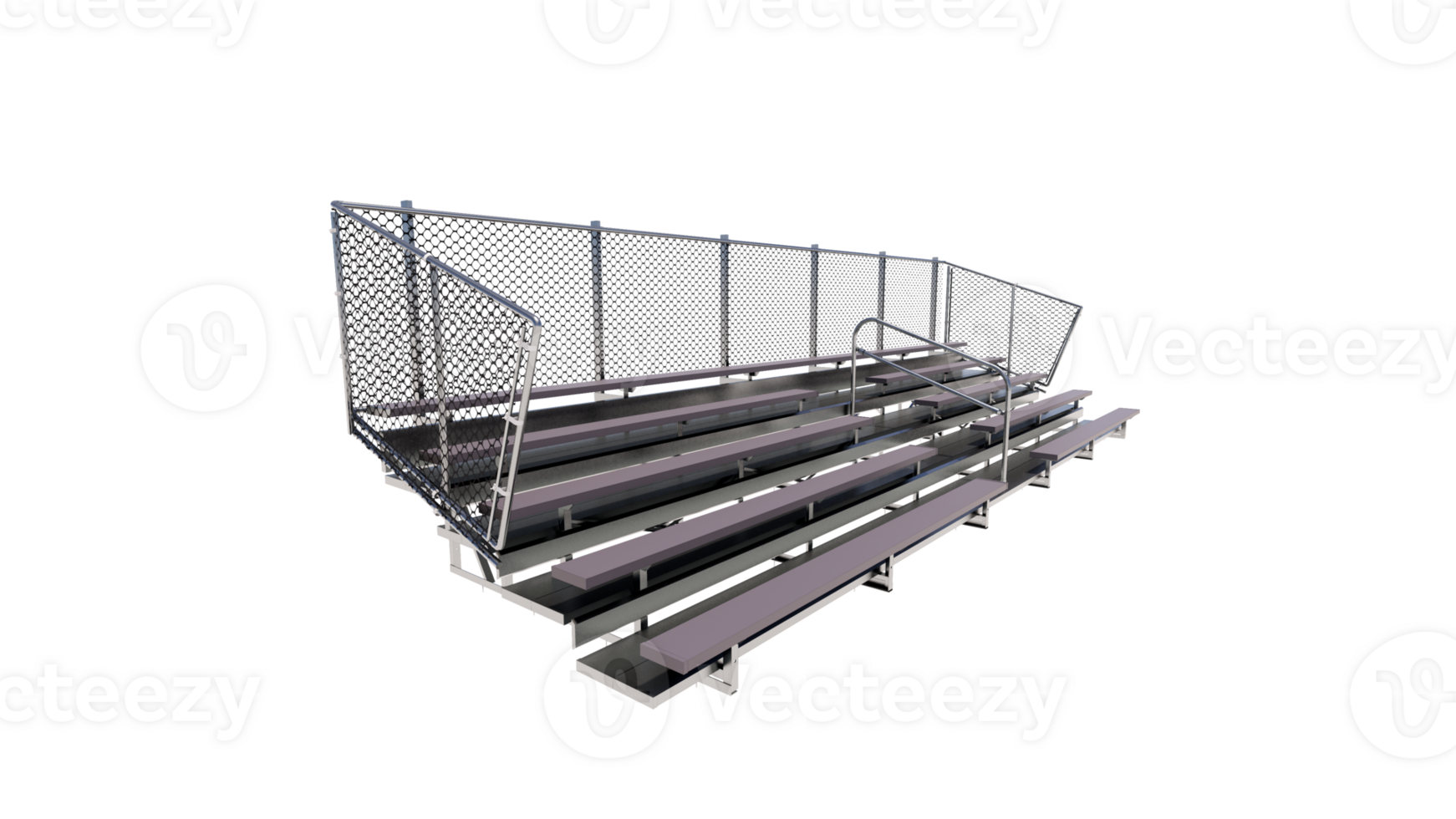 Bleachers isometric view isolated on transparent background png
