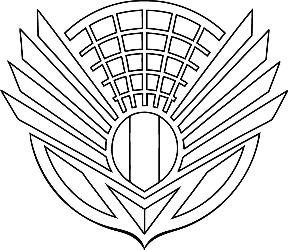 Hand drawn doodle of shuttlecock for badminton from bird feathers vector