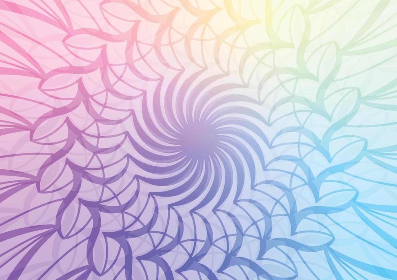 Pastel cute beautiful mandala flower line background vector
