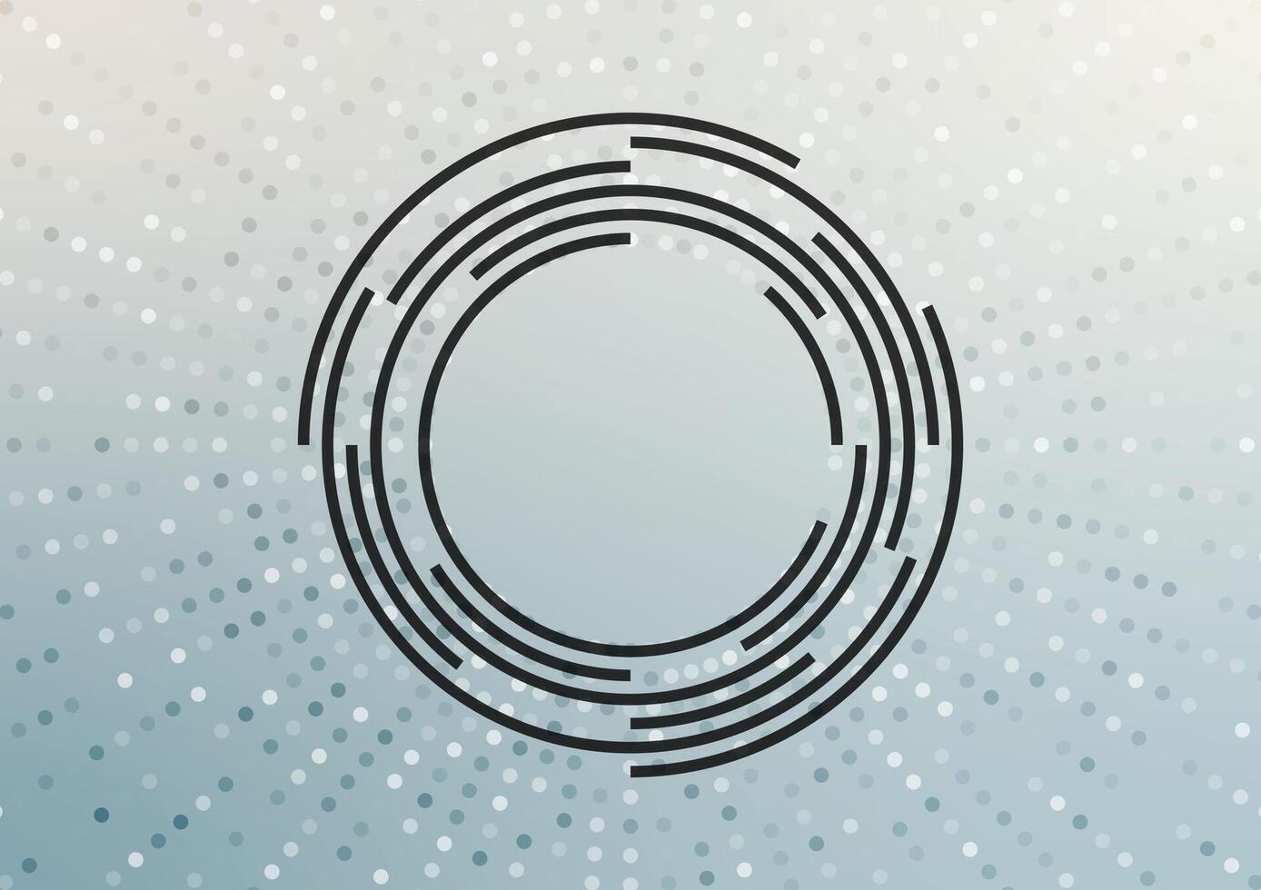 Graphic circle center dot design presentation background vector