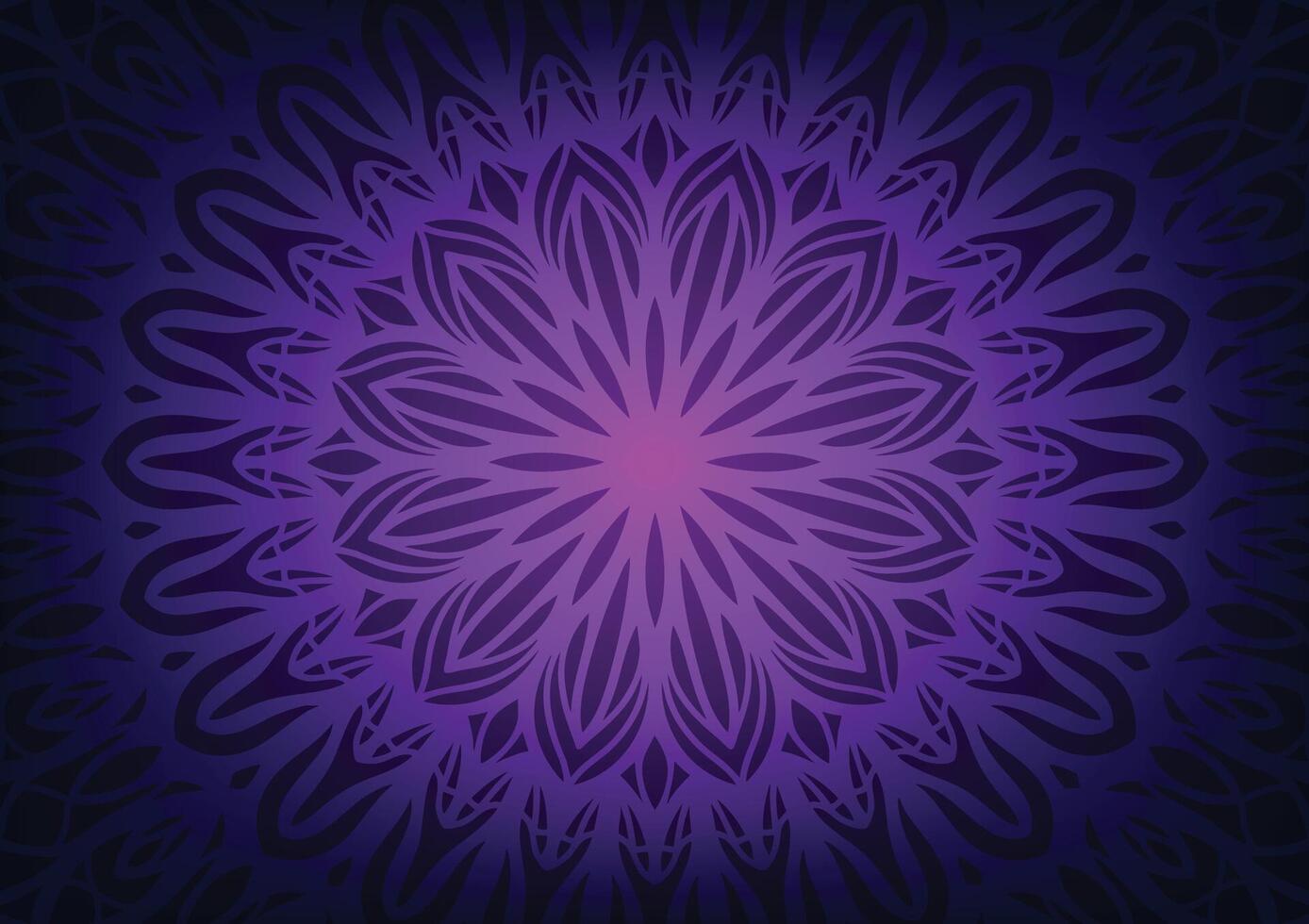 Purple pattern mandala line art pattern background vector