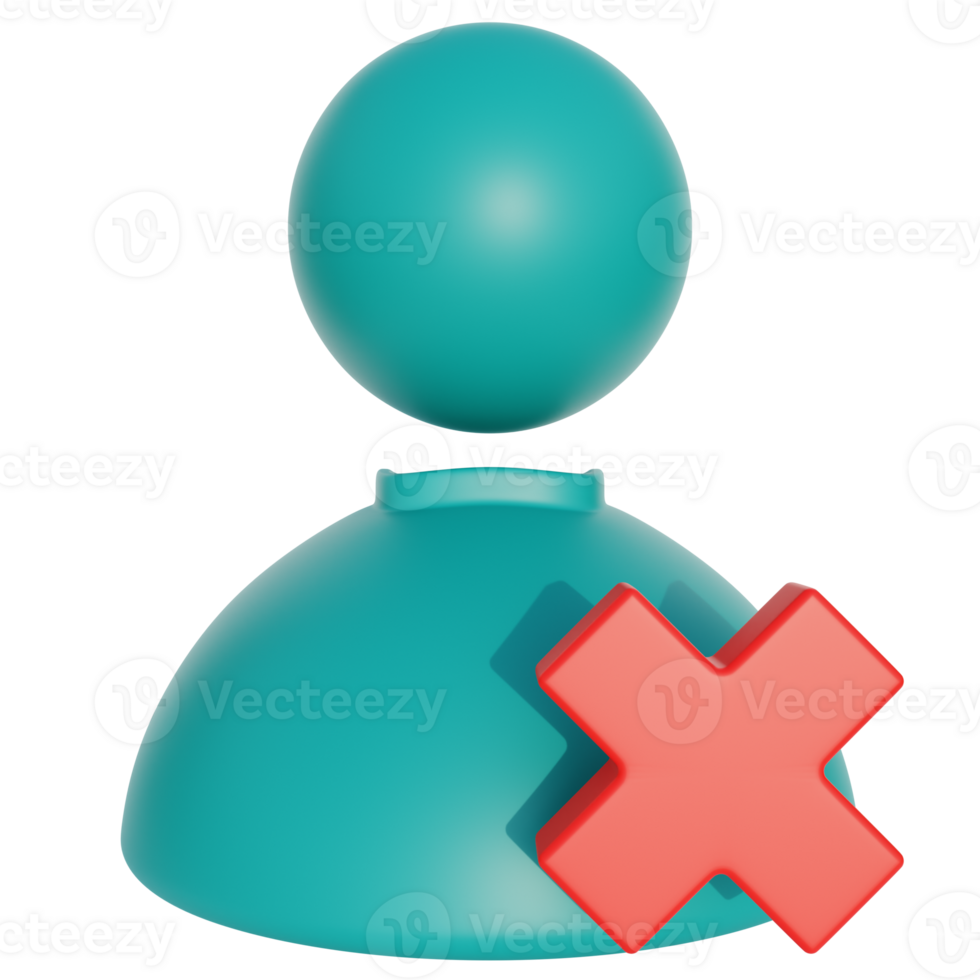 block user 3d icon png