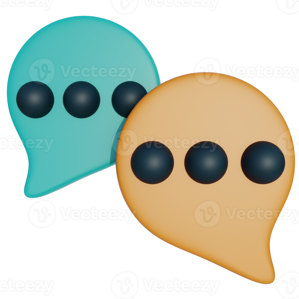 bubble chat 3d icon png