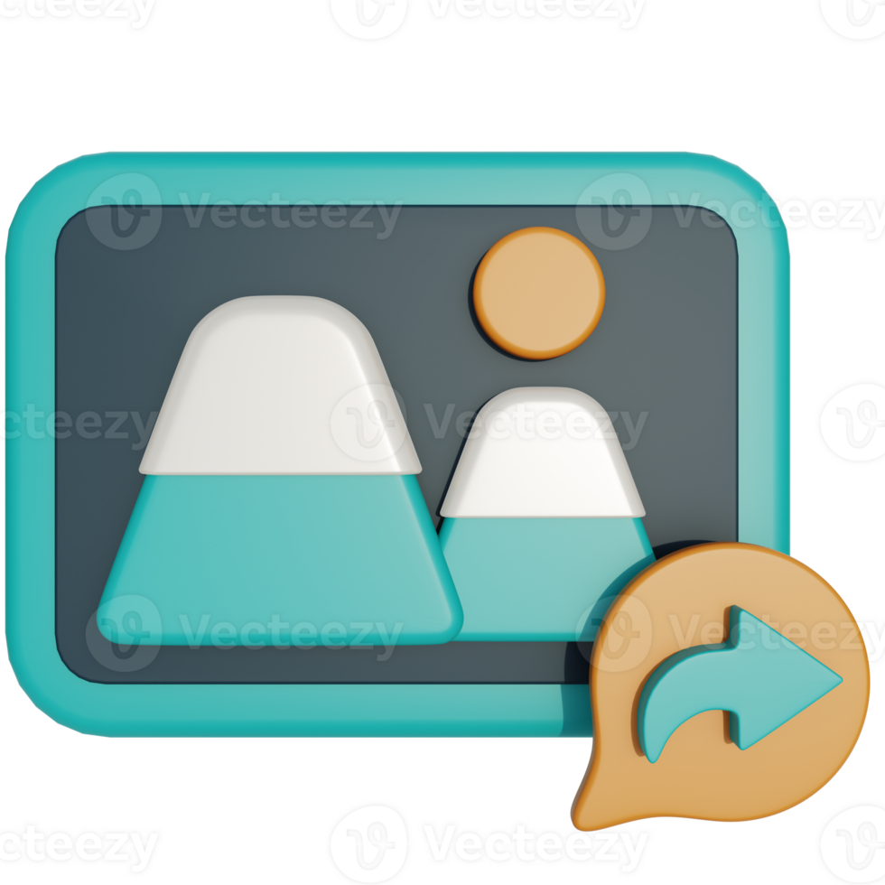 share images 3d icon png