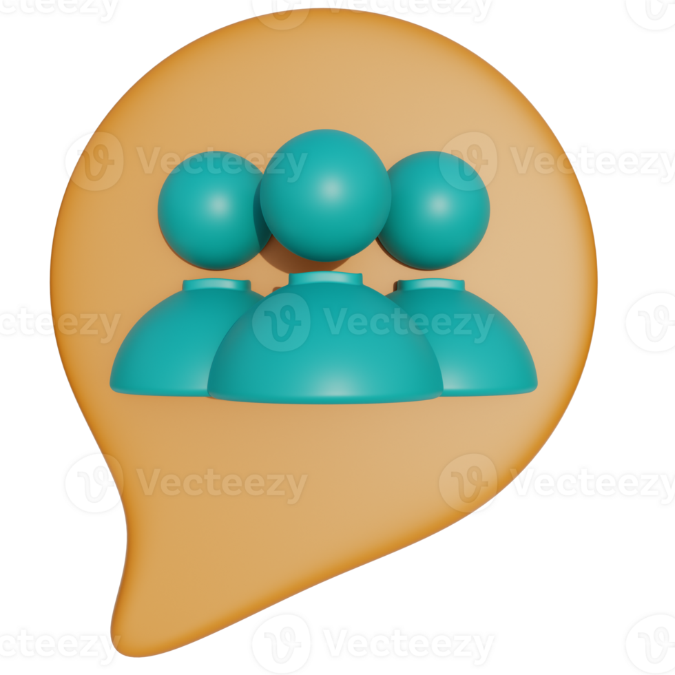 chat group 3d icon png