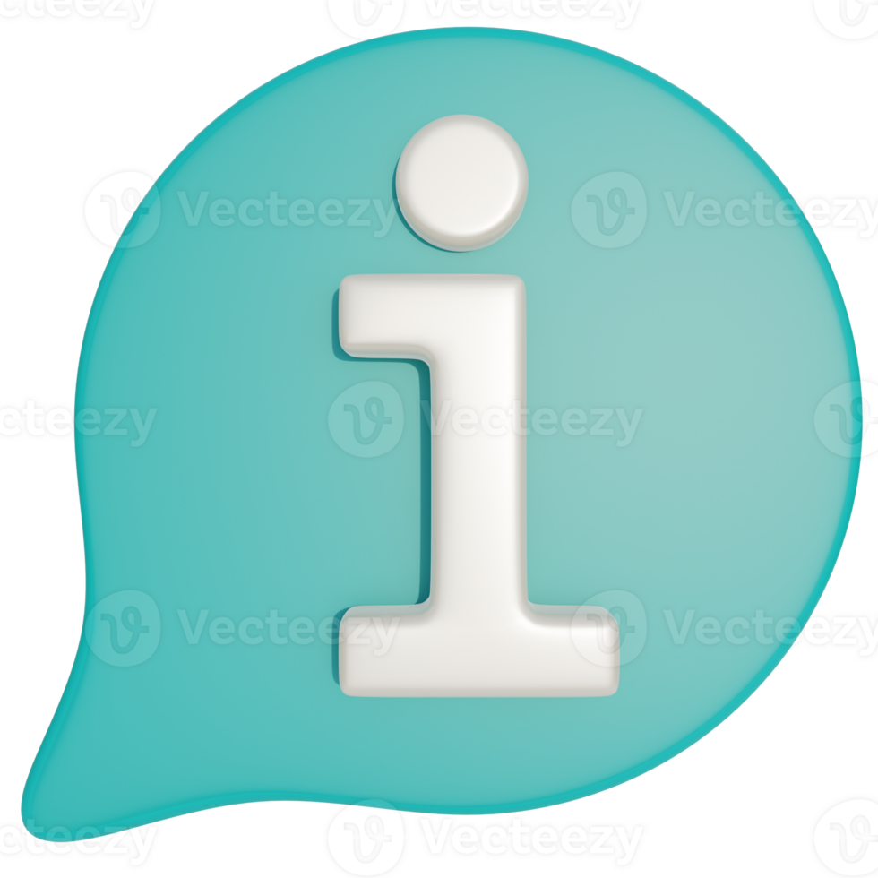 info chat 3d icon png