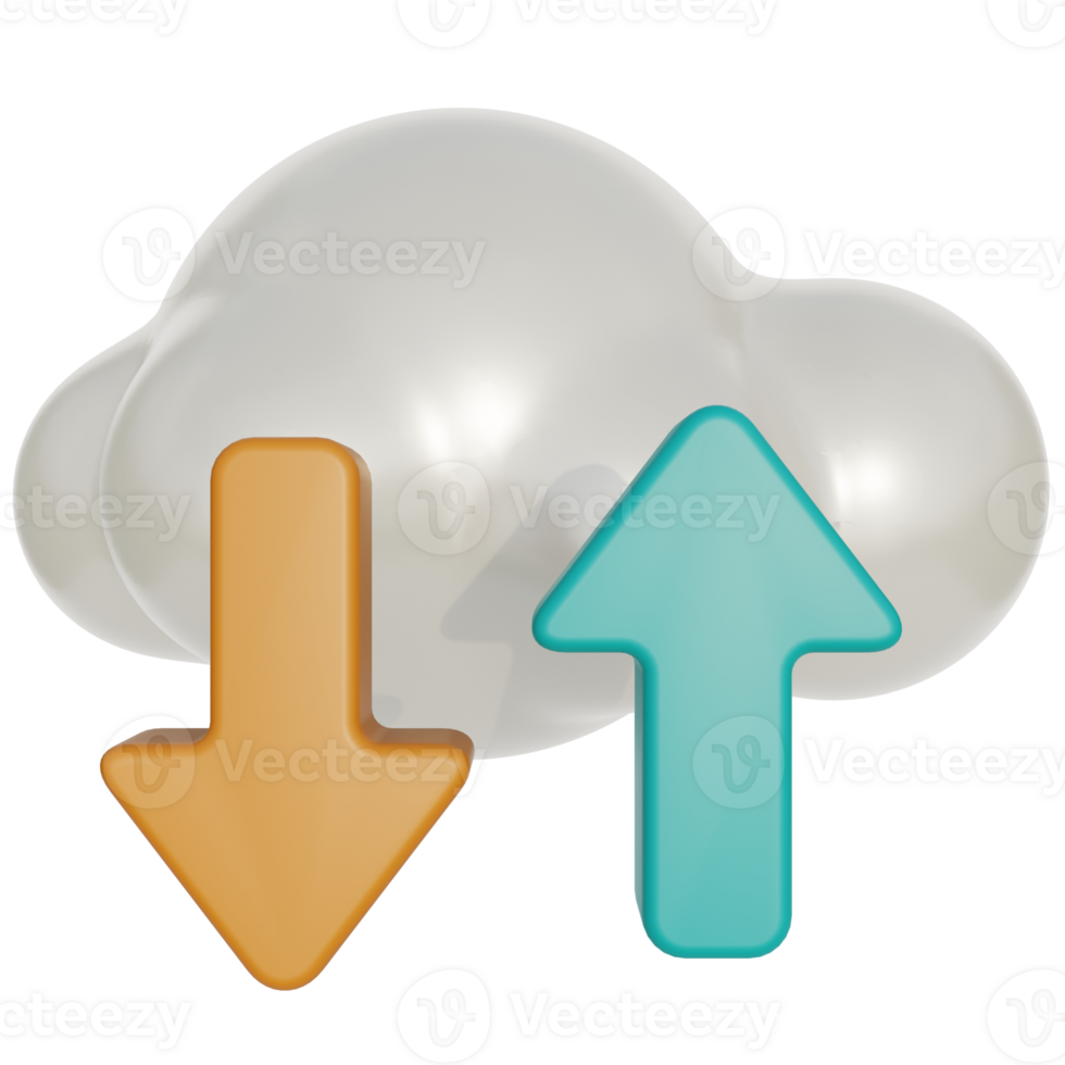 share cloud 3d icon png