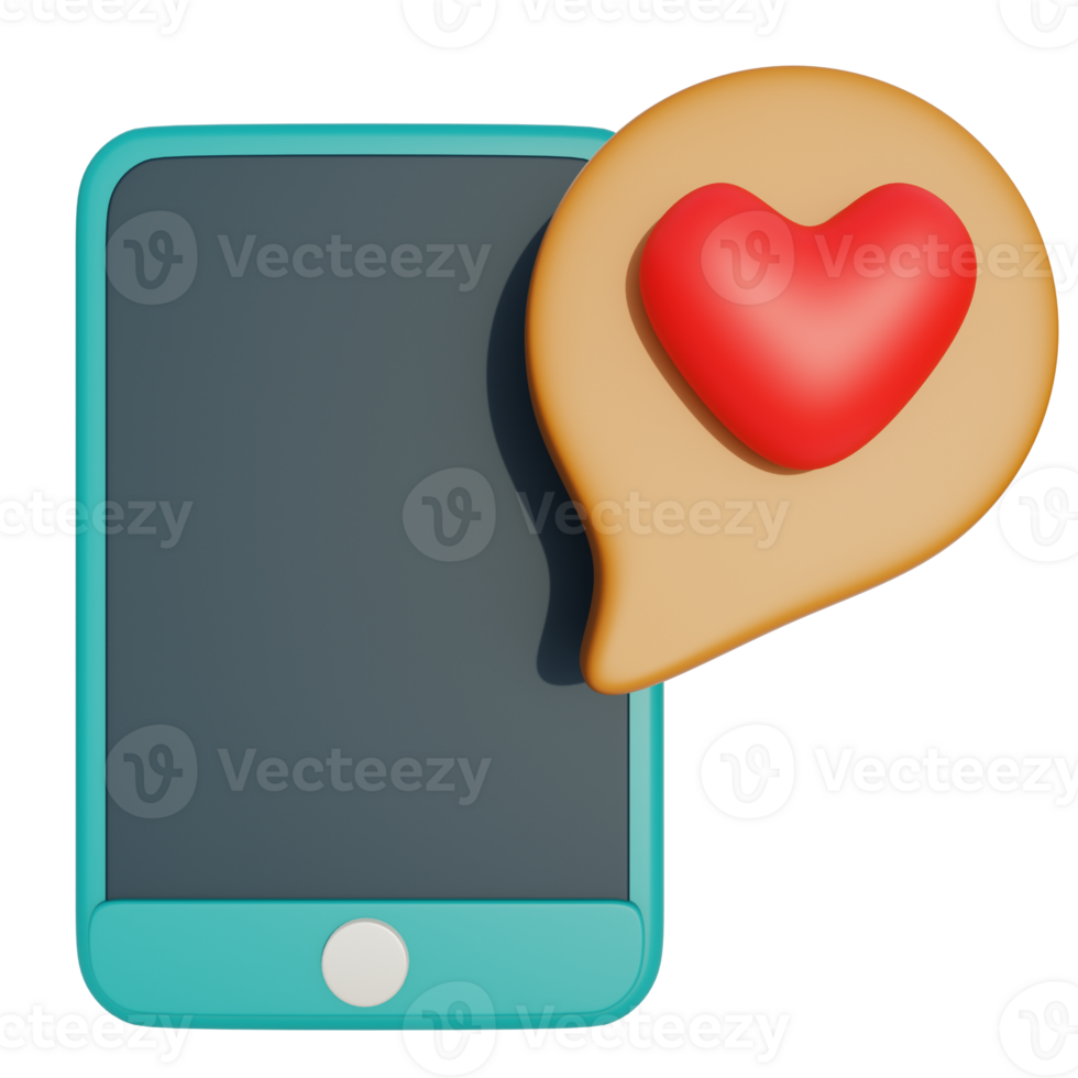 chat love 3d icon png