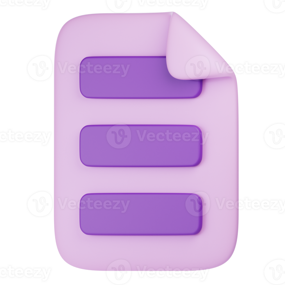 document 3d icon illustration png