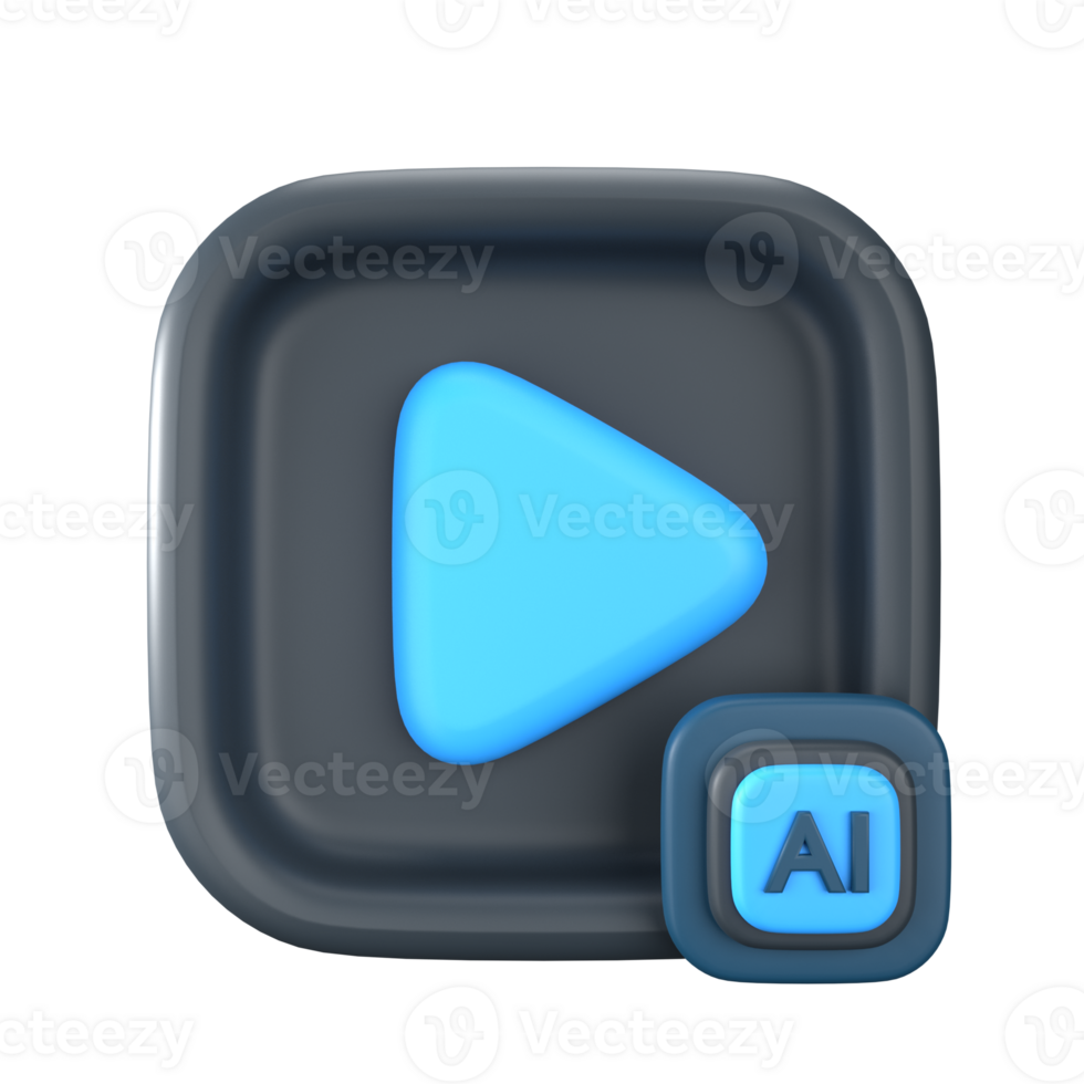 AI Play 3D Illustration png