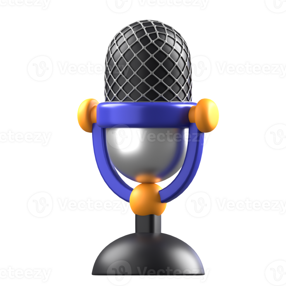 Microphone 3D Illustration png