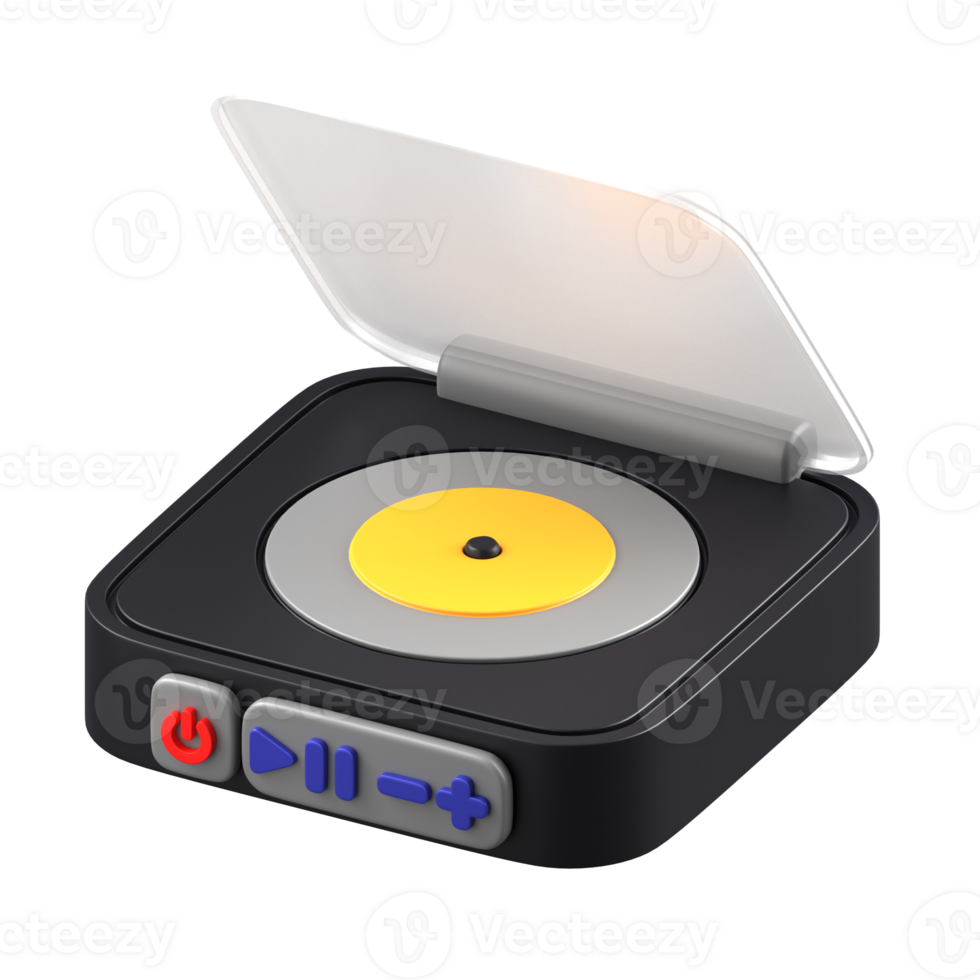 CD Player 3D Illustration png