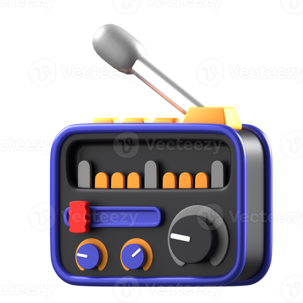 Radio 3D Illustration png