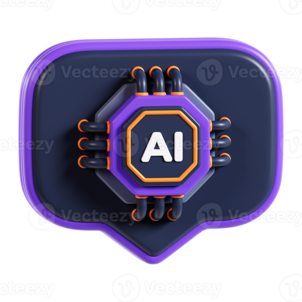 Ai chat 3D Illustration png