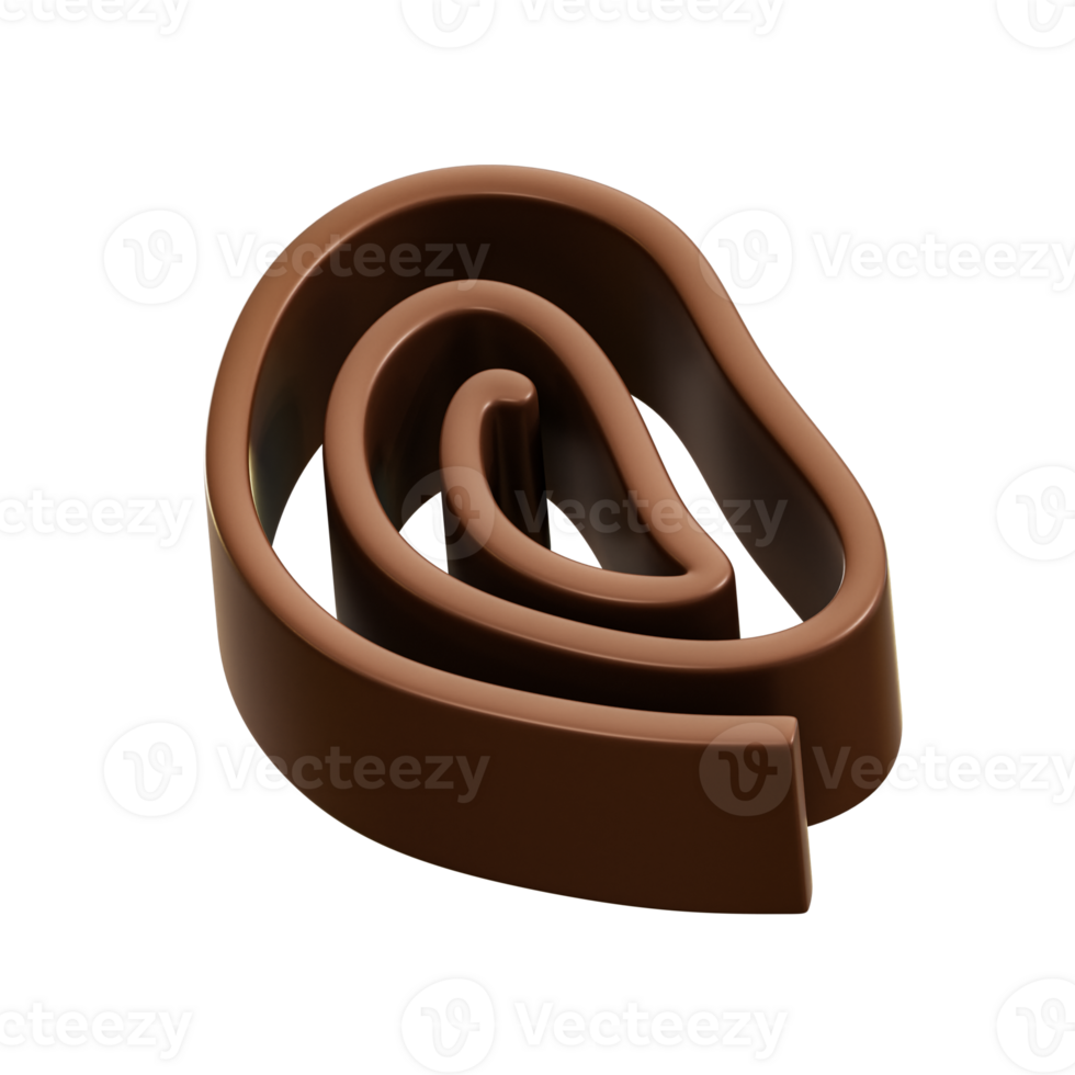 Brown Ribbon 3D Illustration png