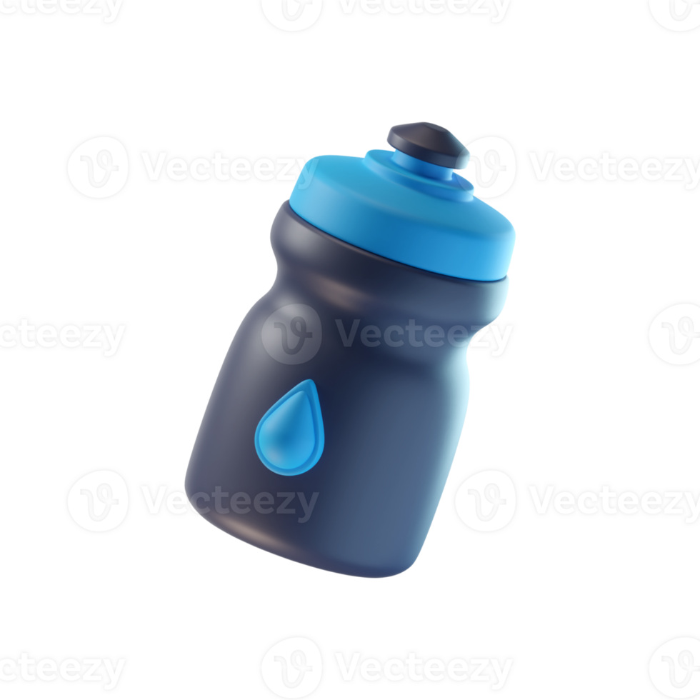 Water bottle 3D Illustration png