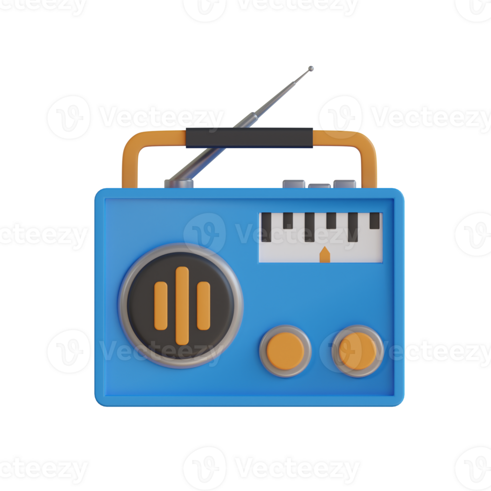Radio 3D Illustration png