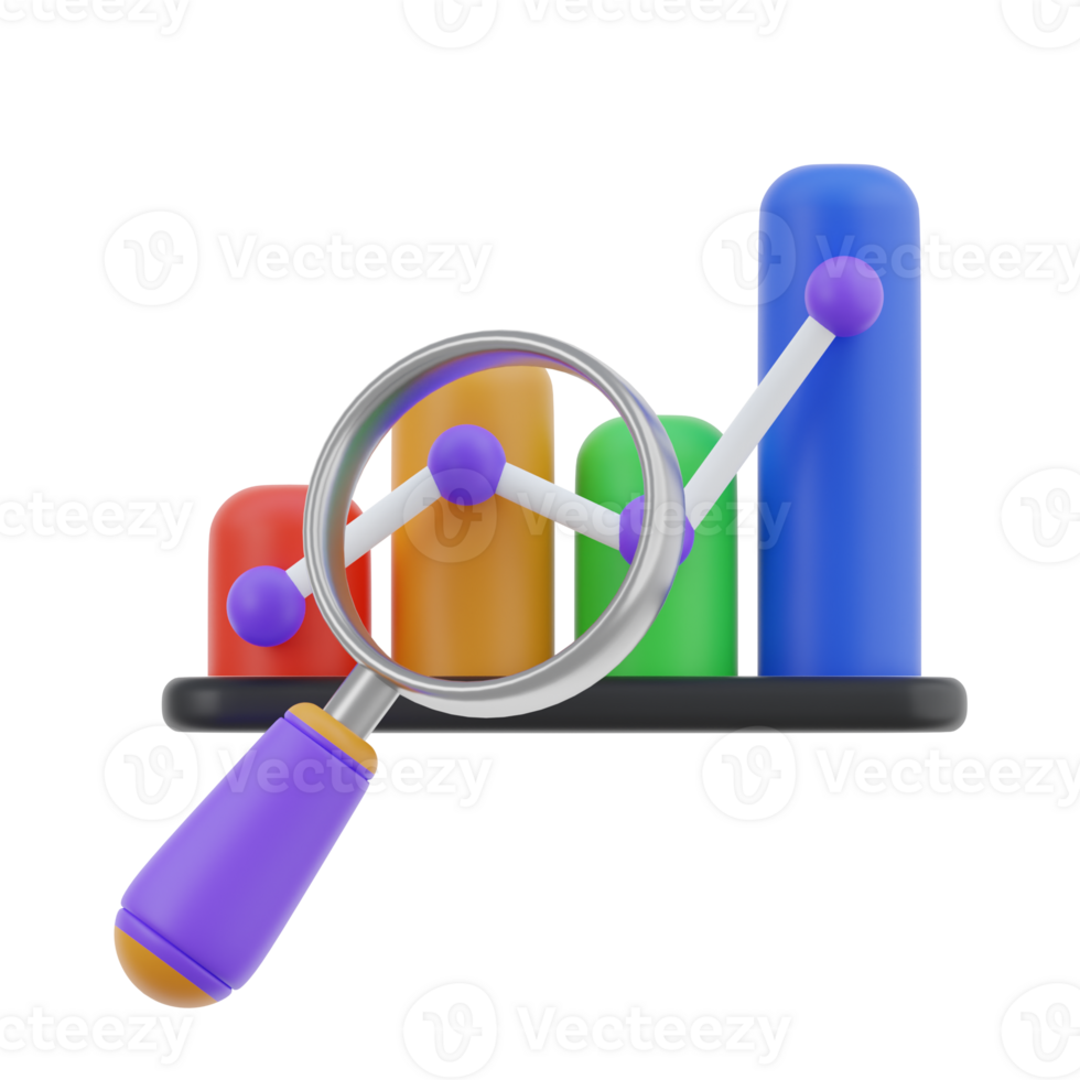 Analysis business 3D Illustration png