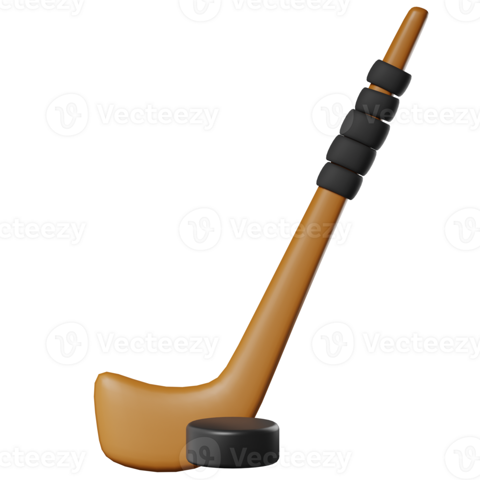 Hockey Stick 3D Illustration png