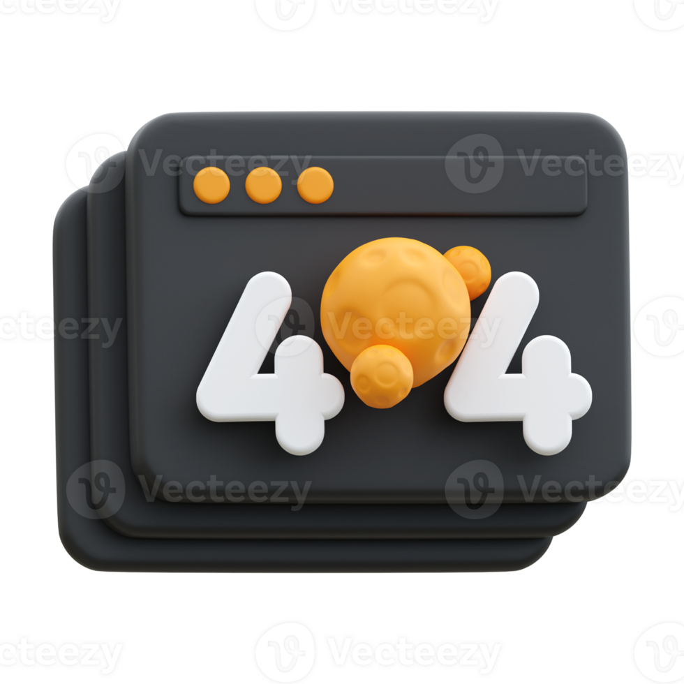 404 error 3D Illustration png
