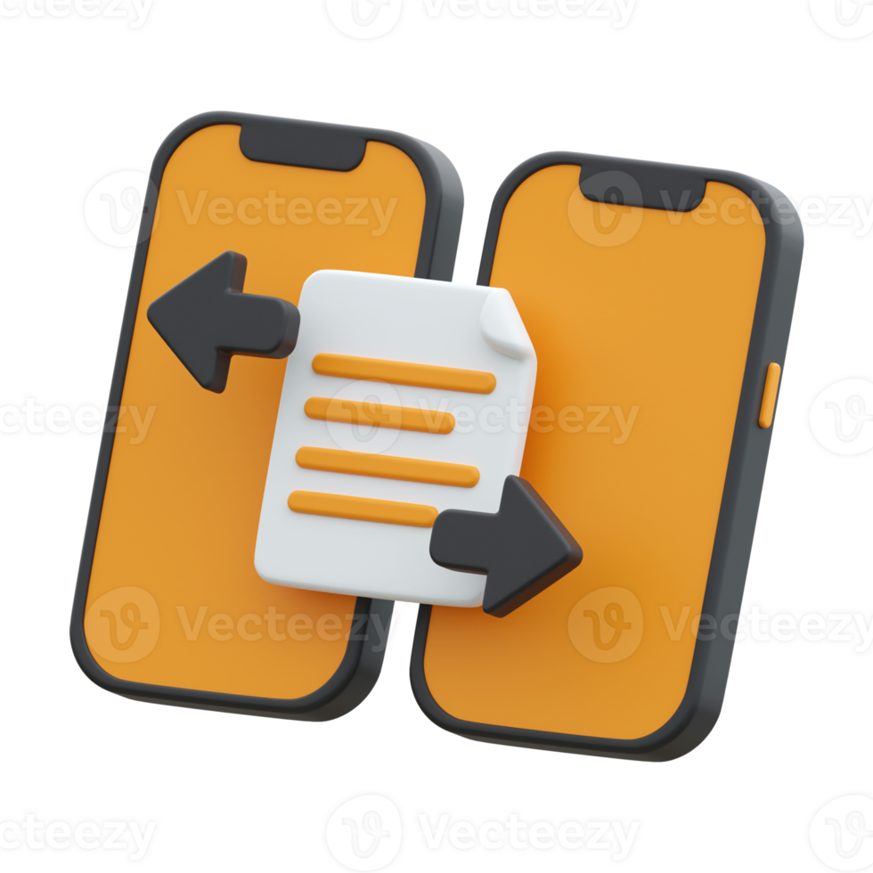 File sharing 3D Illustration png