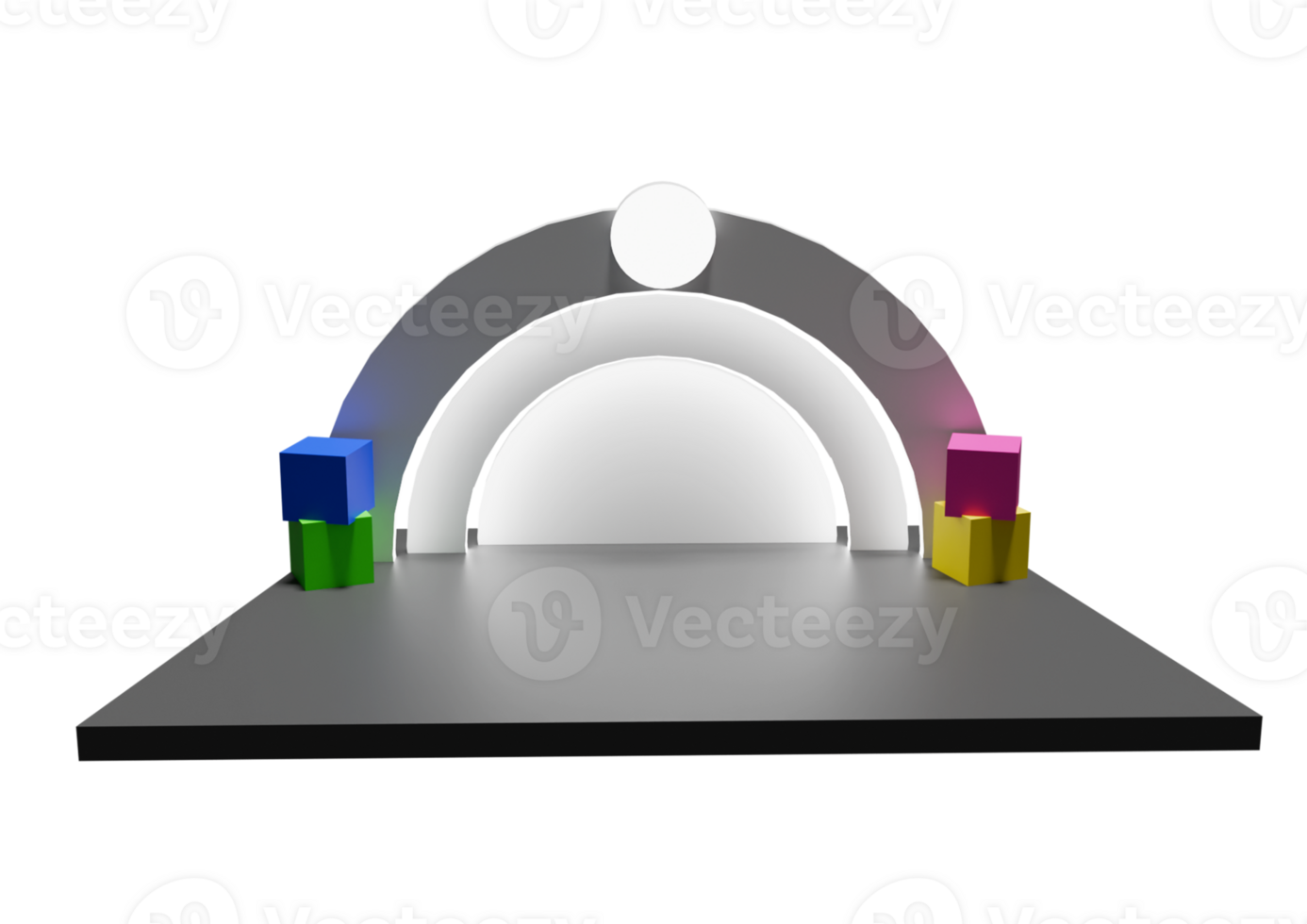 a 3d stage event or exhibition event png