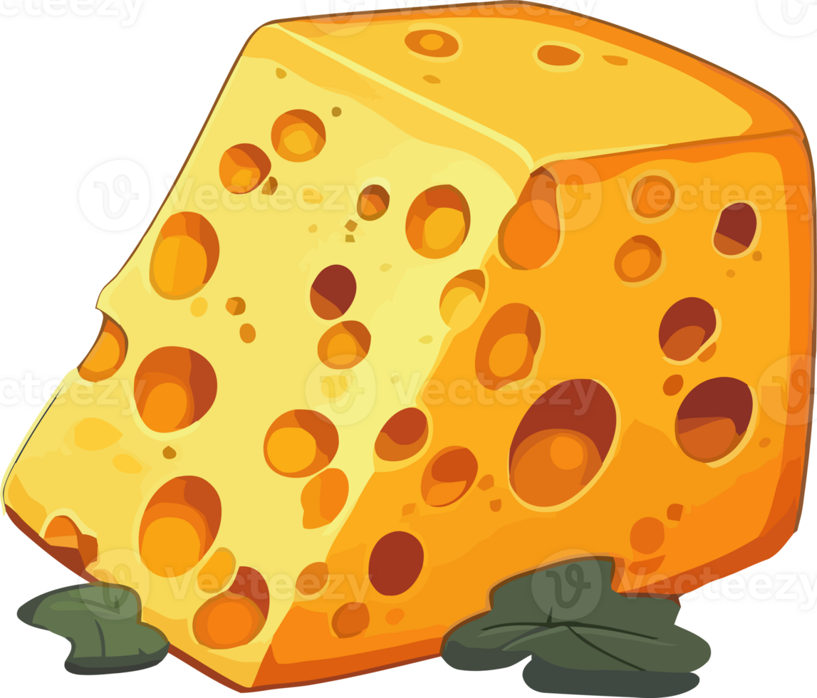 Fresh gourmet meal, slice of cheddar isolated png