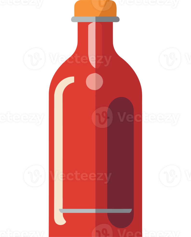 A red bottle with a yellow lid png