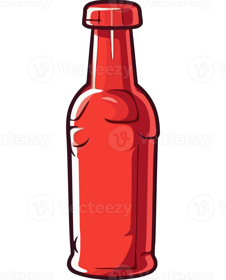 Red sauce bottled ingredient icon png