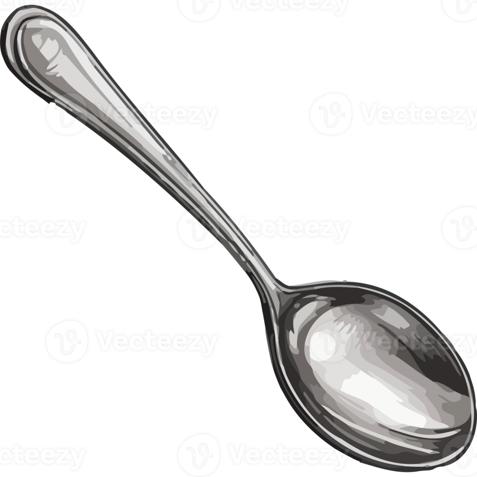 A silver spoon isolated png
