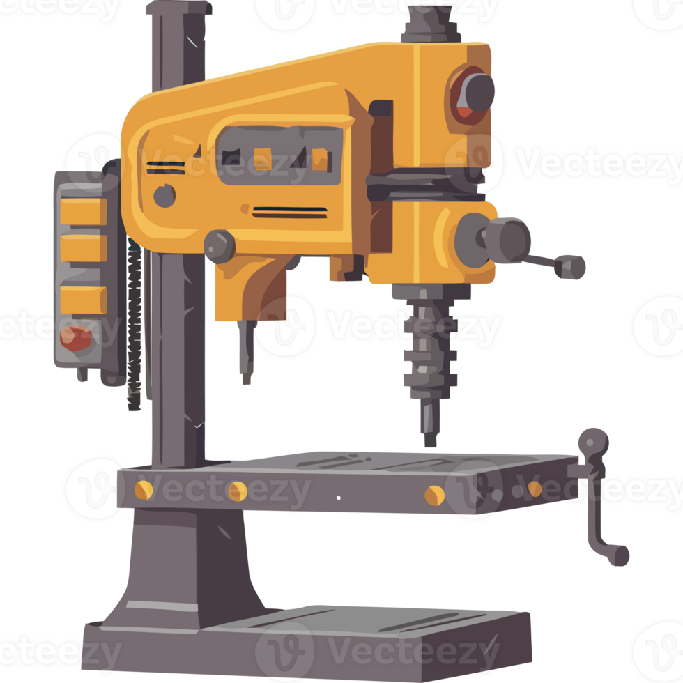 Robotic arm metal drill heavy industry factory isolated png
