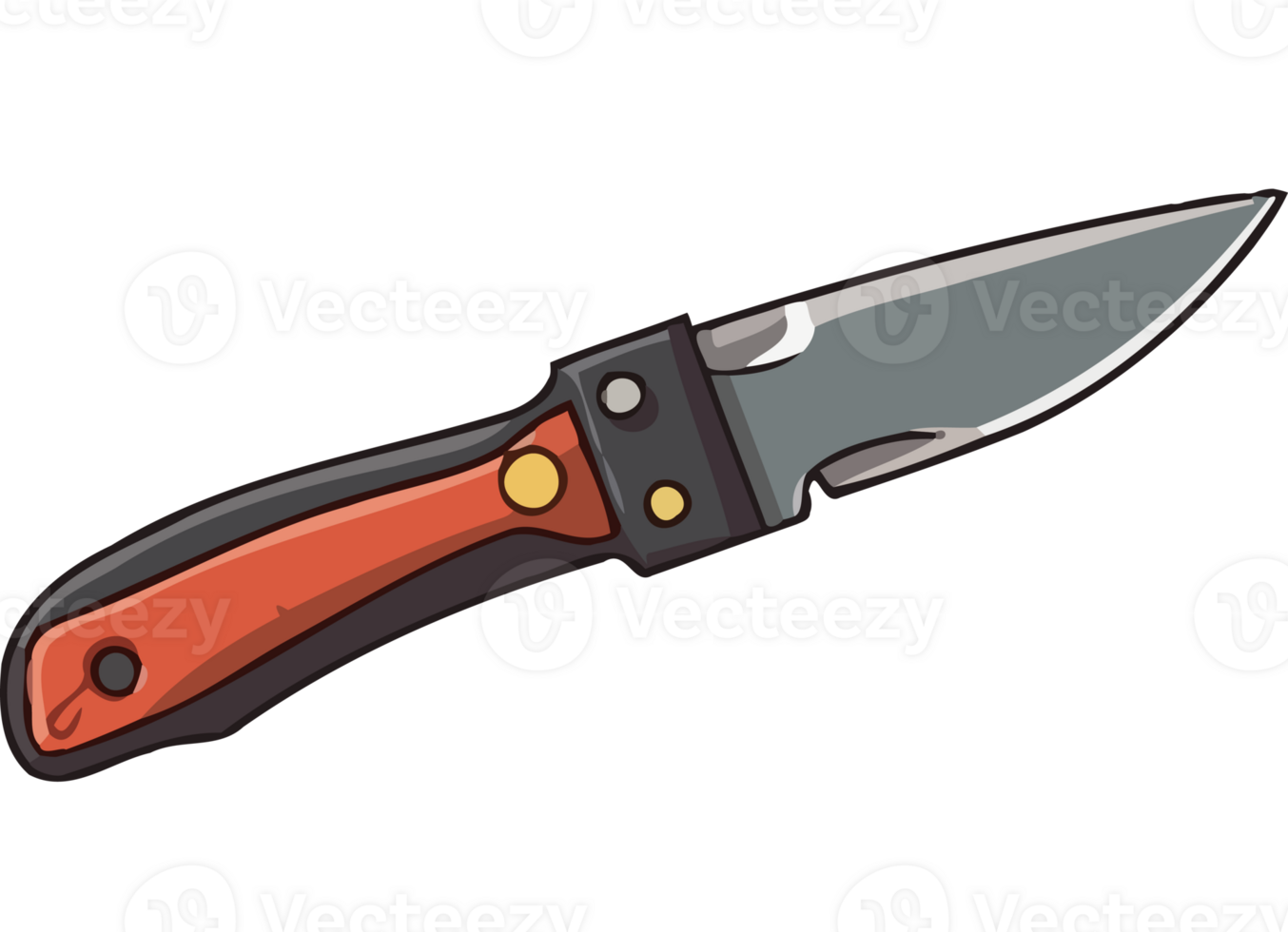 Sharp steel blade with handle a work tool png