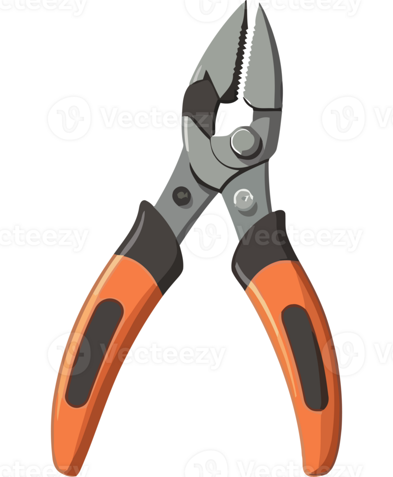 Metallic tools for construction industry pliers isolated png