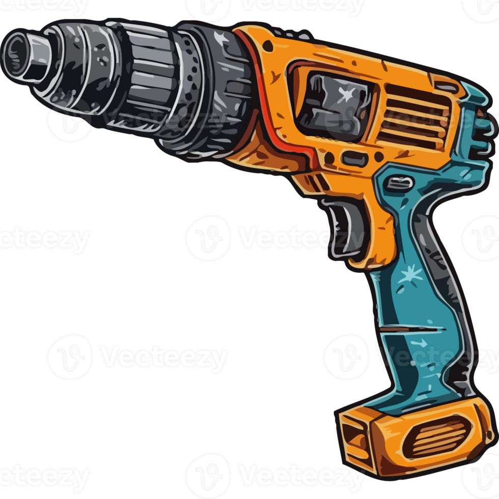electric drill handle tool equipment icon isolated png