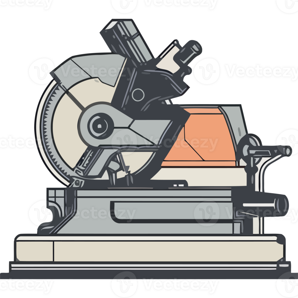 steel blade cuts with electric saw isolated png